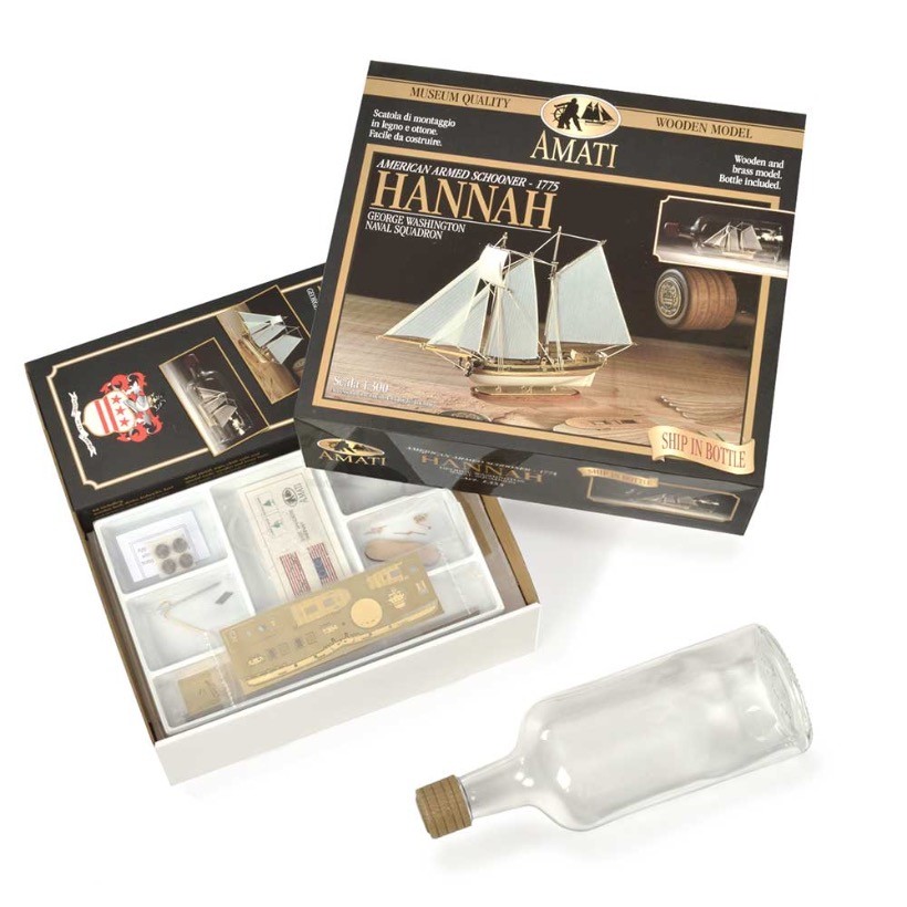 Hannah Ship-in-a-Bottle Kit (Amati, 1:300)