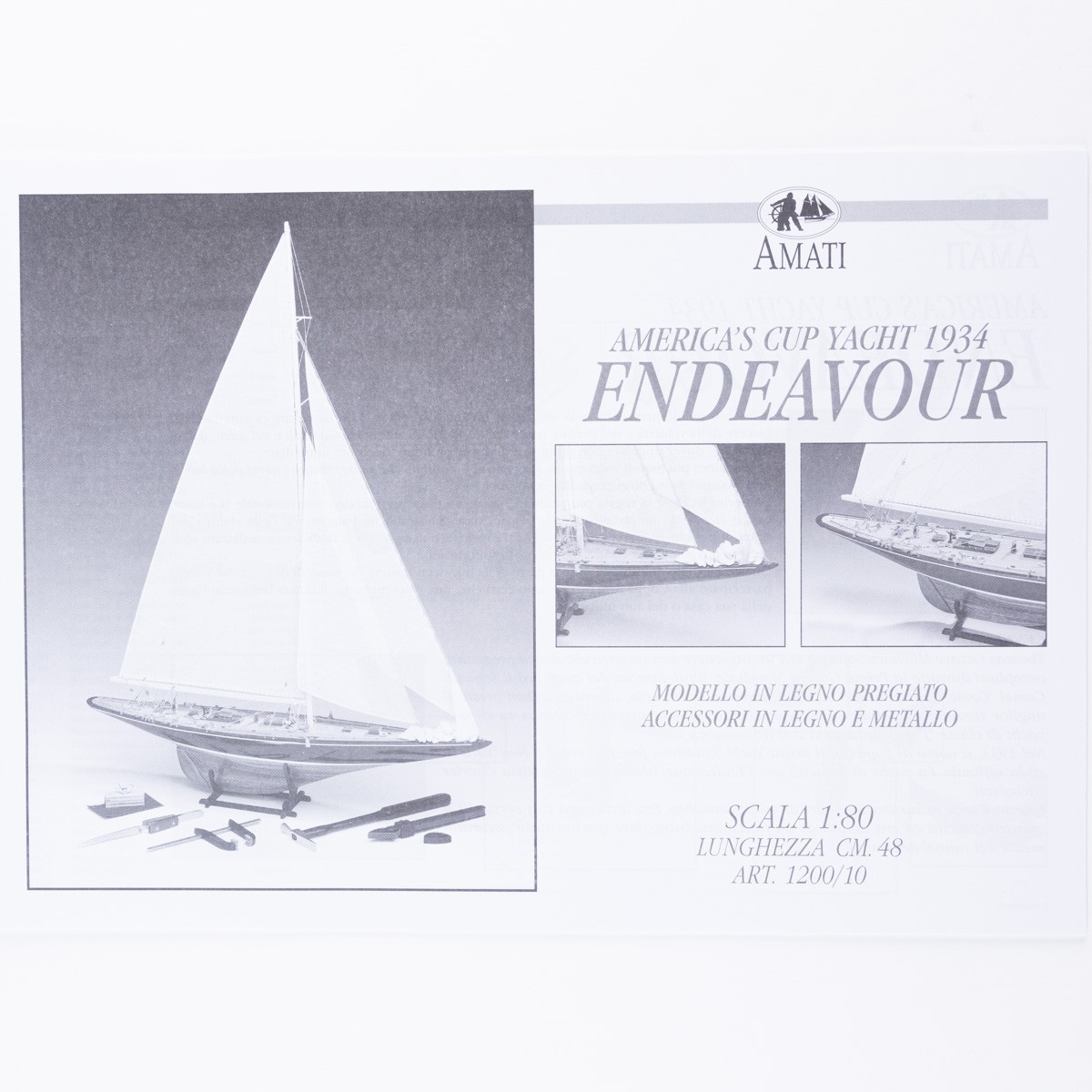 Endeavour Painted Sailing Boat Model 19.6 America Cup 