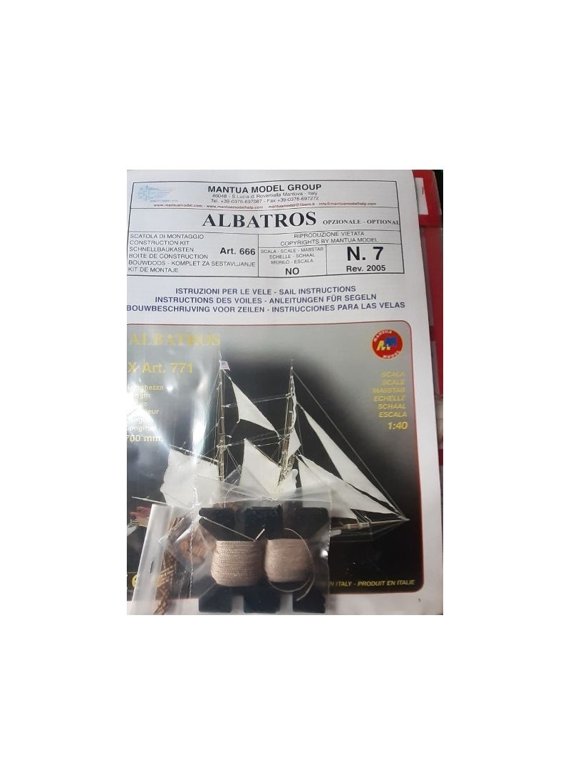 Albatros Rigging and Sail Set (Mantua, 1/40)