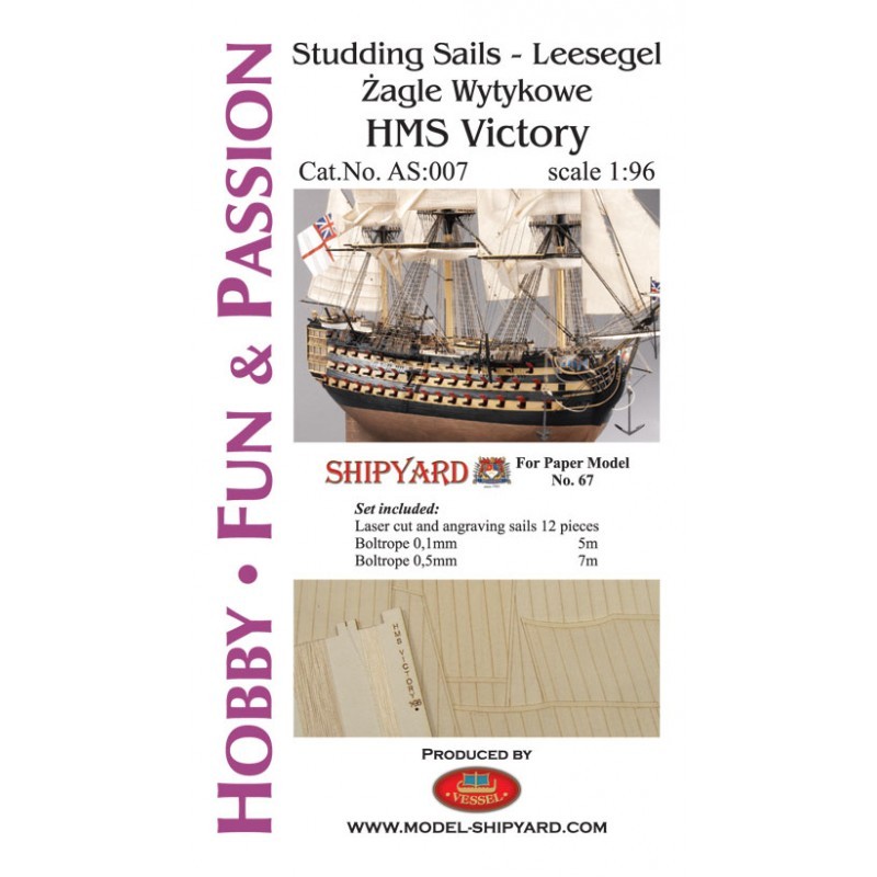 HMS Victory - Studding Sails (Shipyard 1:96)