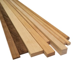 Dibetou Wood Strips 4mm x 4mm (10/PK, AM2408/04)