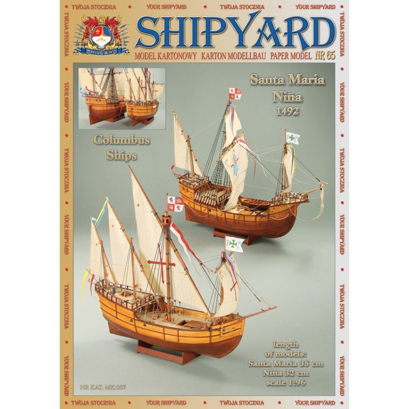 Santa Maria and Nina Paper Kit (Shipyard 1:96)