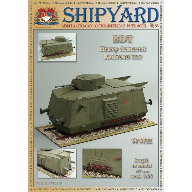 Armored Railroad Car Paper Kit (Shipyard 1:96)