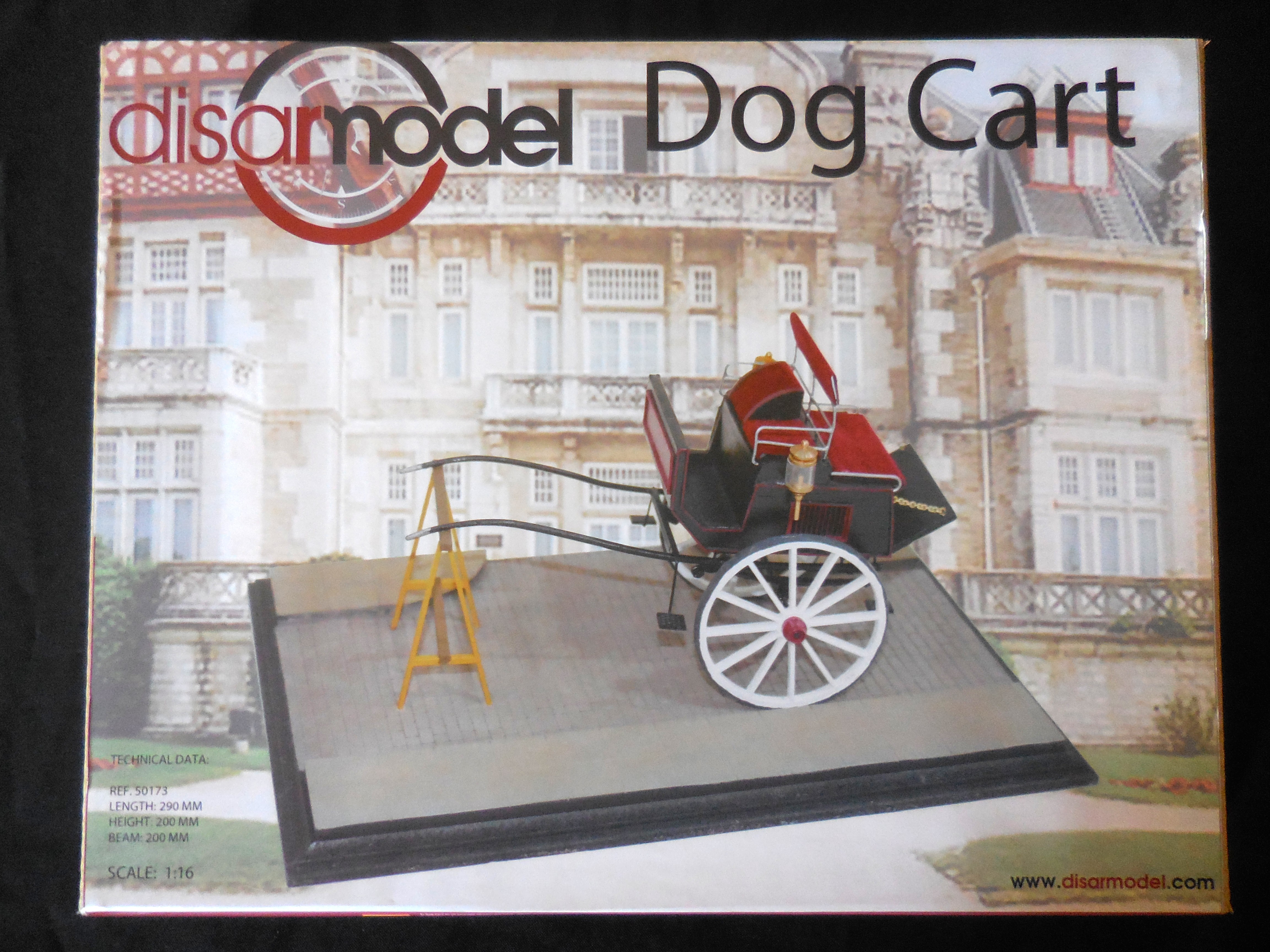 Dog Cart Country Car and Hunting Diorama (Disar 1:16)
