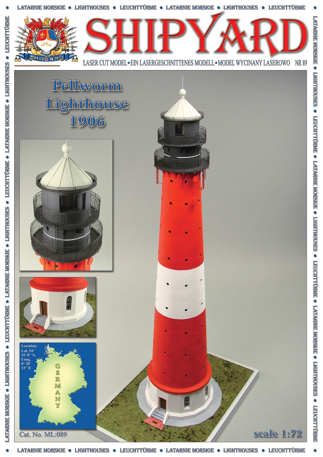 Pellworm Lighthouse Laser Cardstock Kit (Shipyard 1:87-HO)