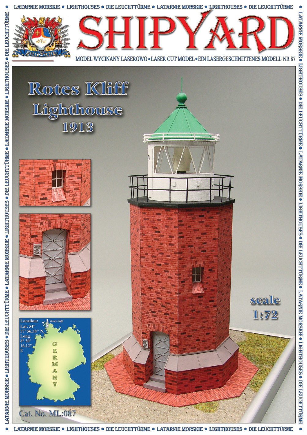 Rotes Kliff Lighthouse Laser Cardstock Kit (Shipyard 1:87-HO)