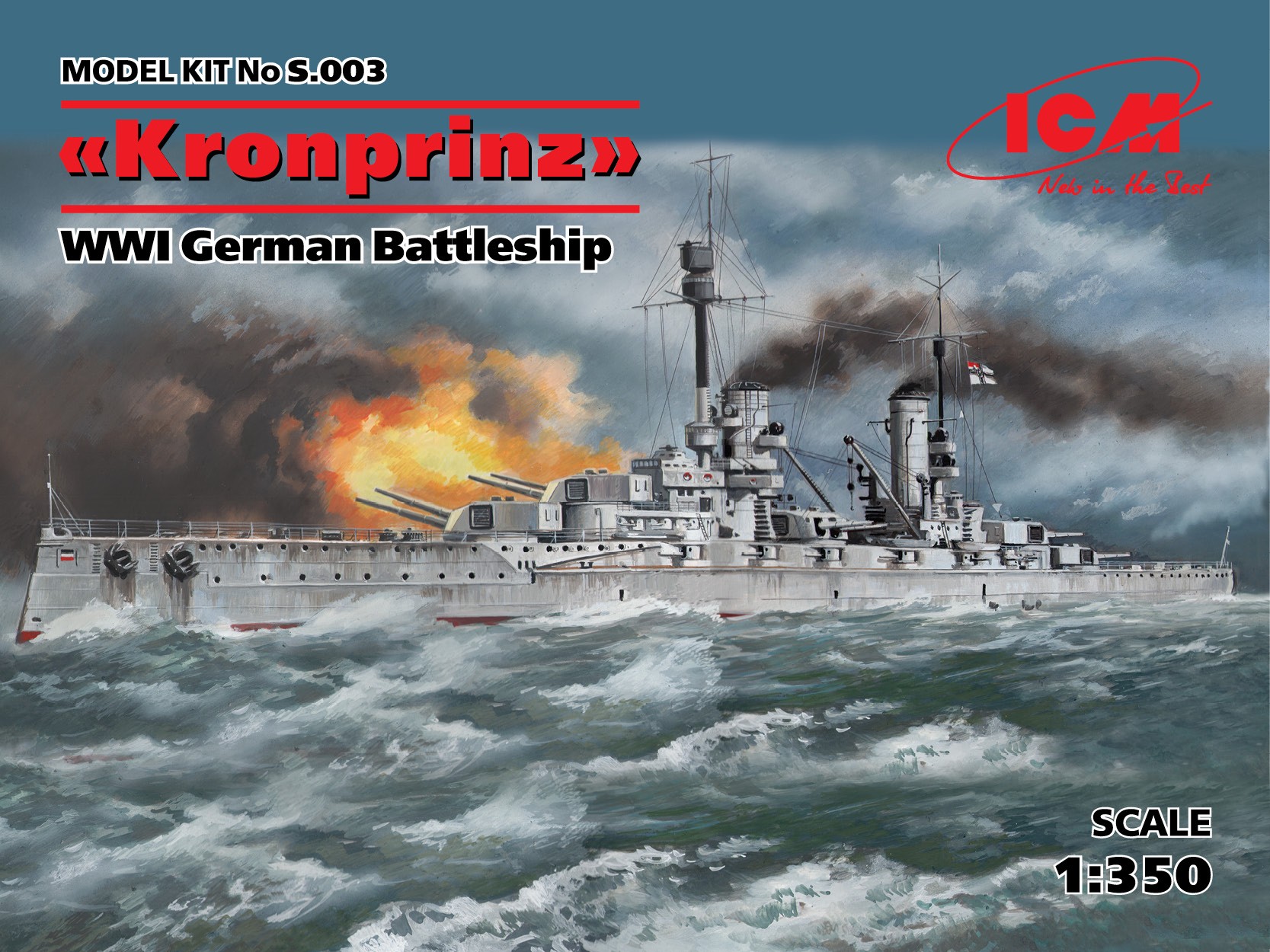 WWI German Kronprinz Battleship (ICM, 1/350)
