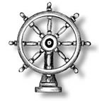 Ships Wheel on Stand Bronzed (14mm, AM4350/15)