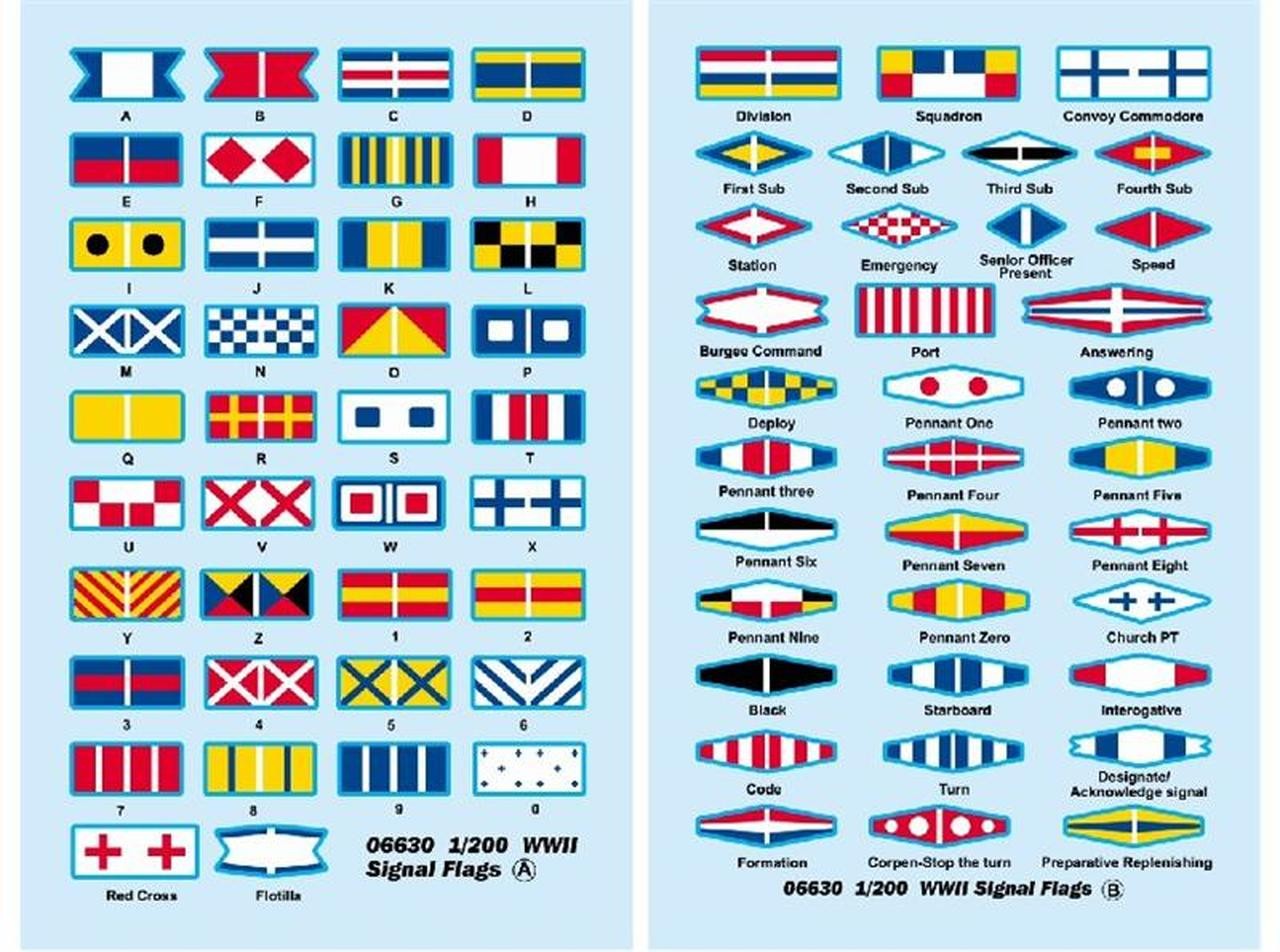 WWII Signal Flags (1/200, Trumpeter)