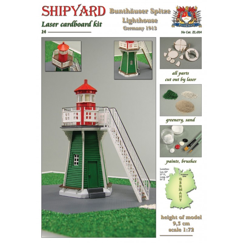 Bunthäuser Spitze Lighthouse Laser Cardboard Kit (Shipyard 1:72)