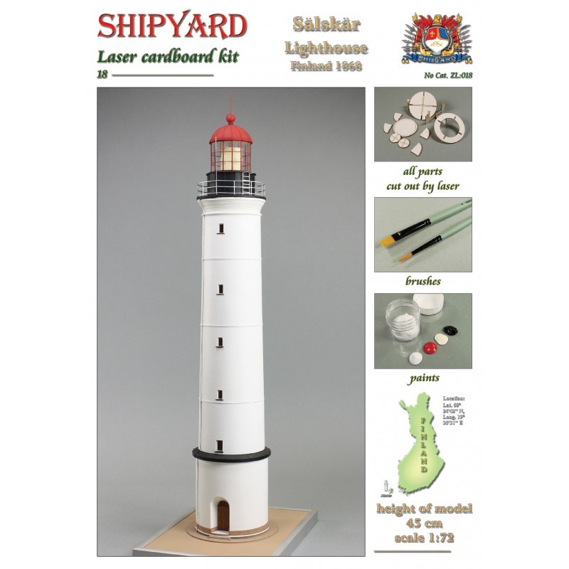 Sälskär Lighthouse Laser Cardboard Kit (Shipyard 1:72)
