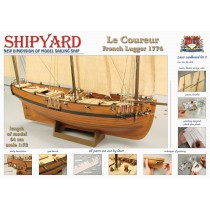 Le Coureur 1776 (Laser Cardboard 1:72, Shipyard)